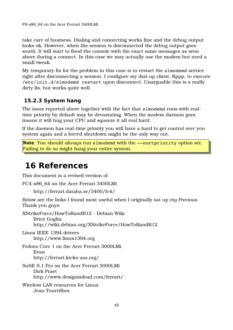 3 system hang, 16 references | Acer 3400LMI User Manual | Page 42 / 56