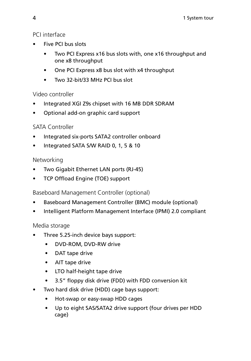 Acer Altos G5450 Series User Manual | Page 22 / 150