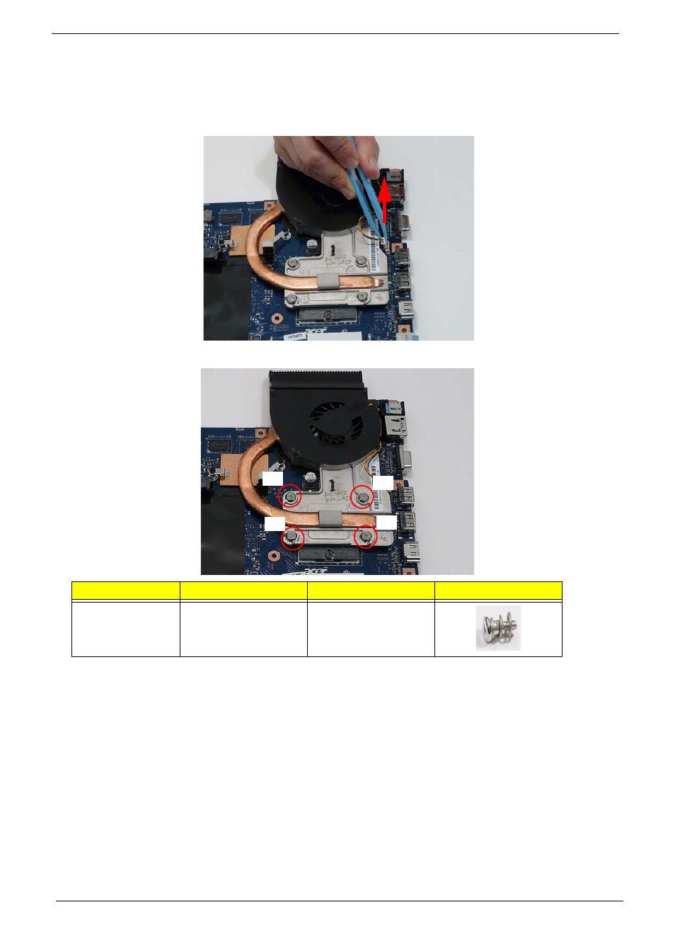 Removing the thermal module | Acer 4740G User Manual | Page 102 / 218