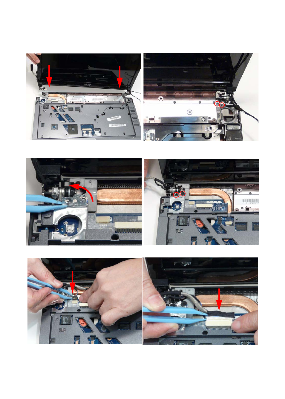 Replacing the lcd module | Acer 4740G User Manual | Page 135 / 218