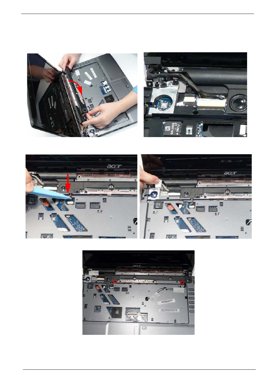 Replacing the speaker module | Acer 4740G User Manual | Page 138 / 218