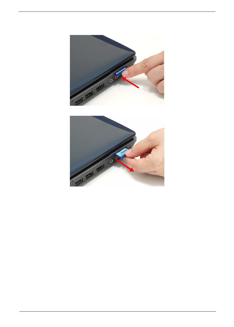 Removing the sd dummy card | Acer 4740G User Manual | Page 61 / 218