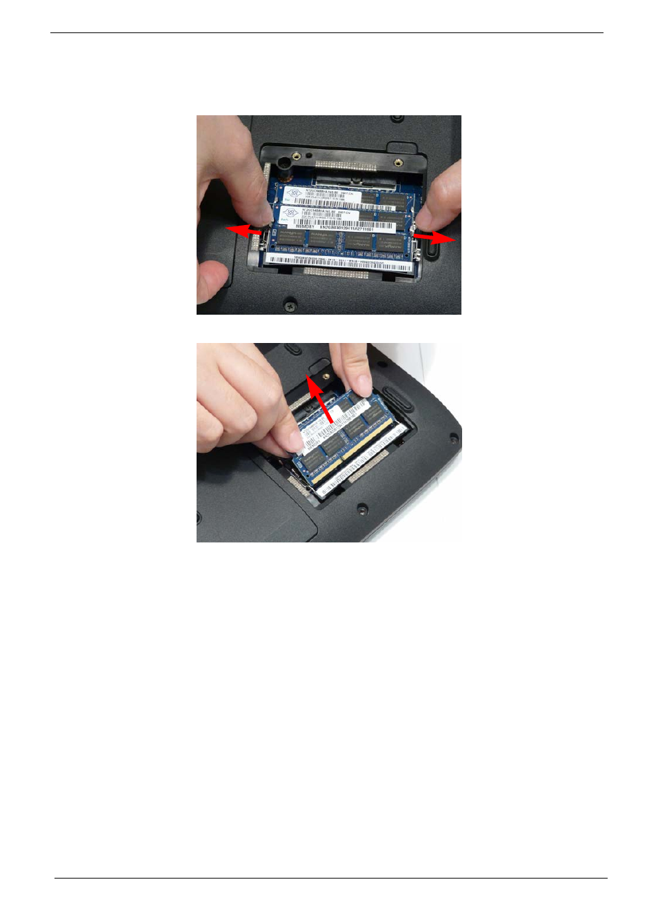 Removing the dimm modules | Acer 4740G User Manual | Page 66 / 218