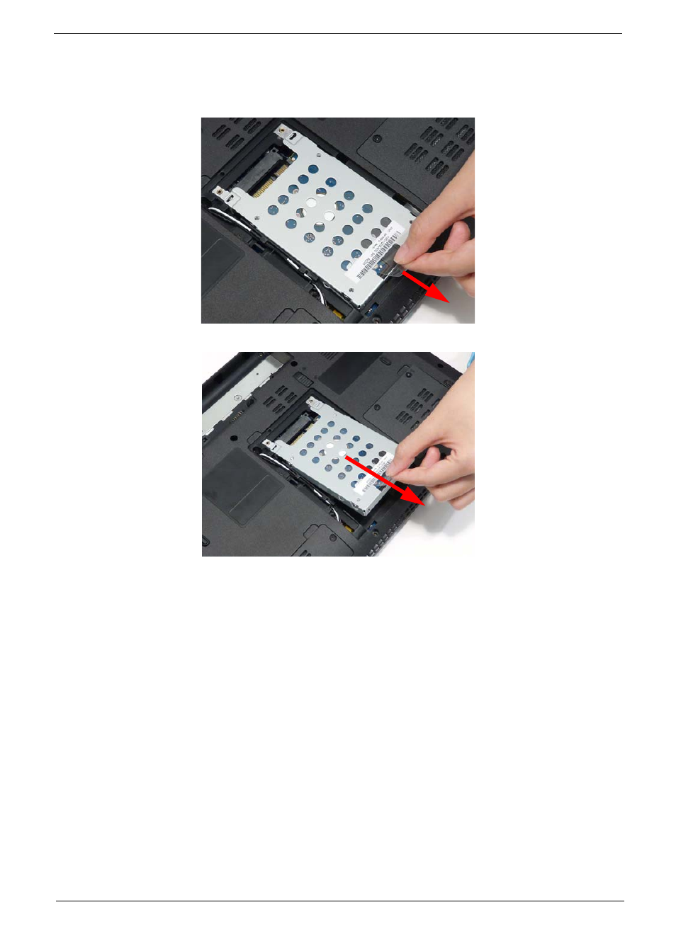 Removing the hard disk drive module | Acer 4740G User Manual | Page 67 / 218