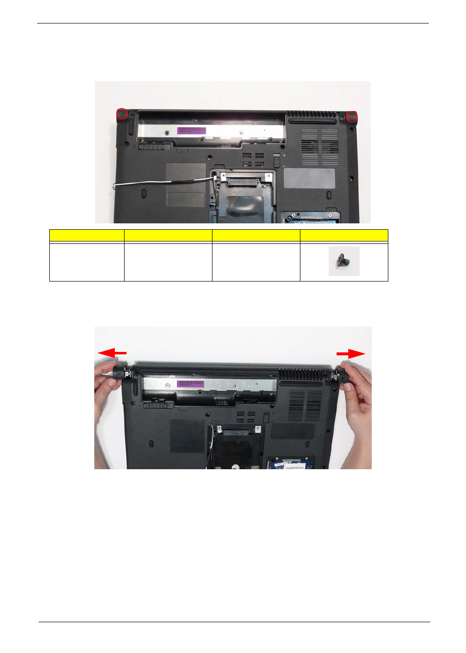 Removing the hinge covers | Acer 4740G User Manual | Page 73 / 218