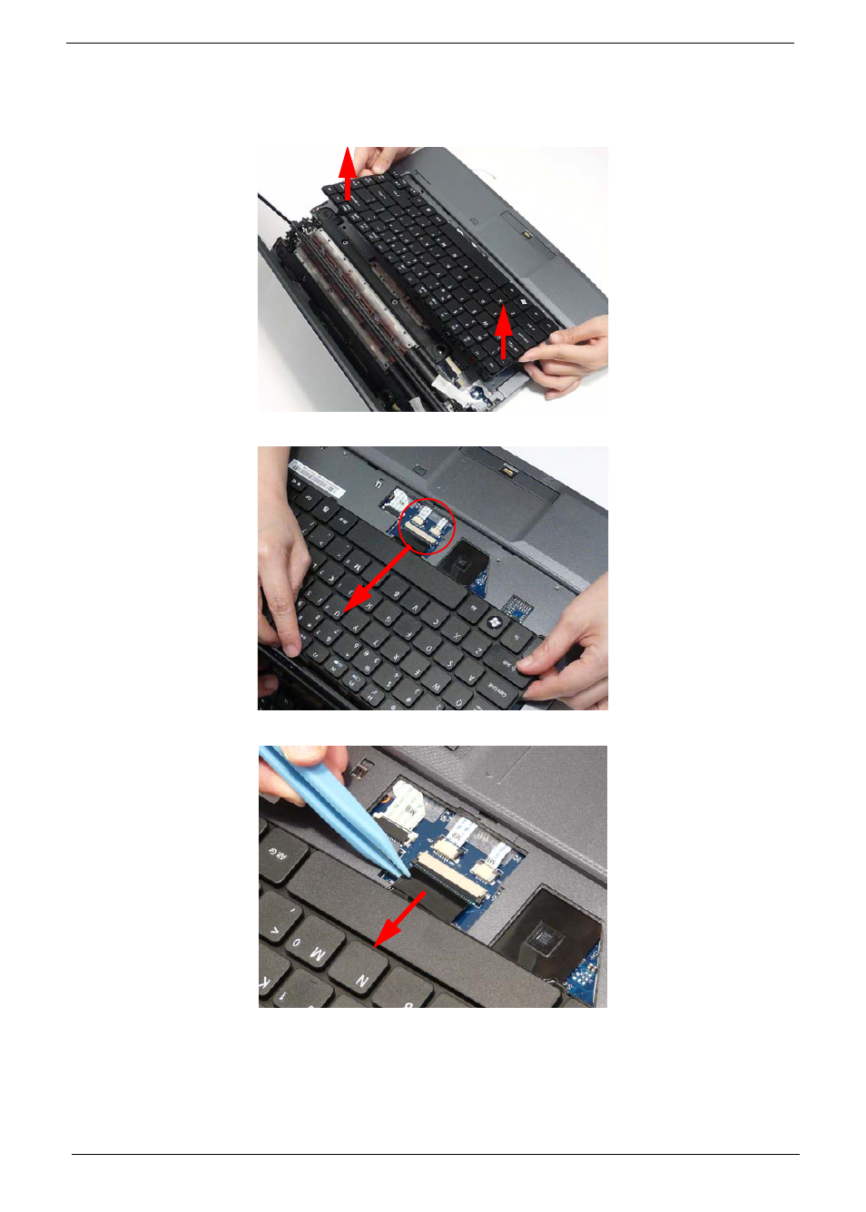 Removing the keyboard | Acer 4740G User Manual | Page 76 / 218