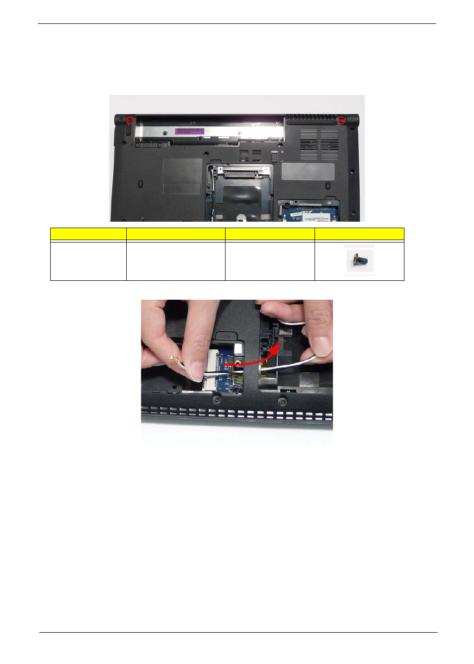 Removing the lcd module | Acer 4740G User Manual | Page 79 / 218