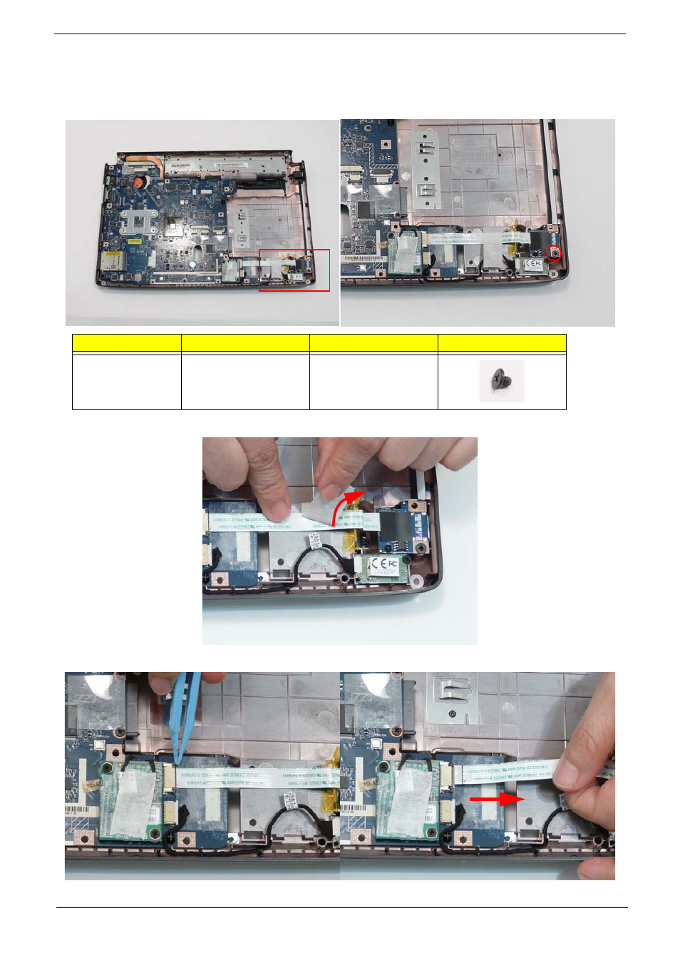 Removing the usb board | Acer 4740G User Manual | Page 93 / 218