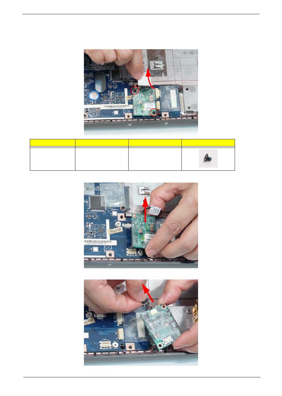 Removing the modem module | Acer 4740G User Manual | Page 95 / 218