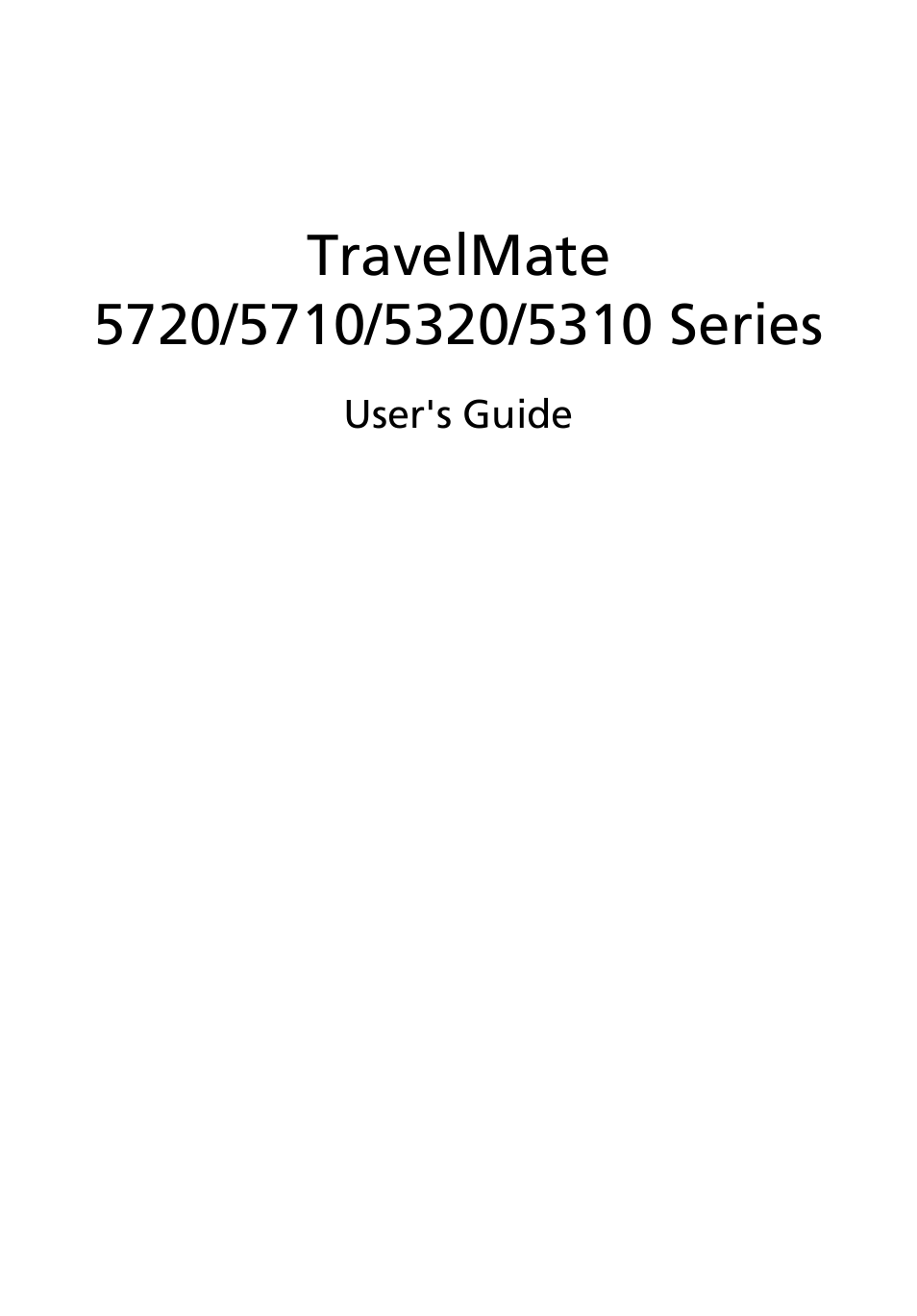 Acer 5720 User Manual | 96 pages