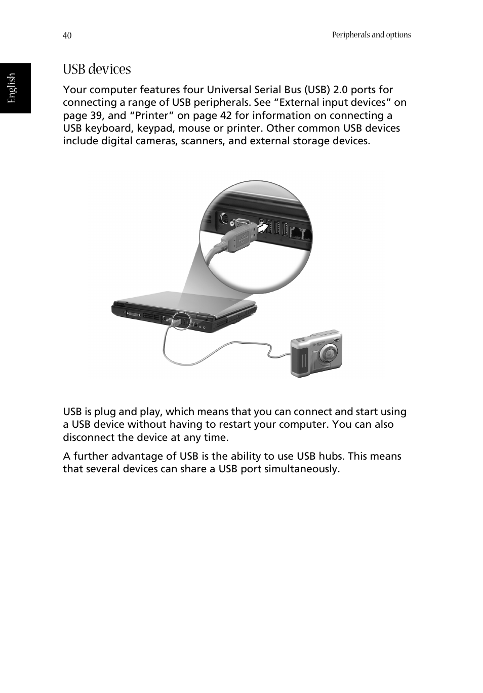 Usb devices | Acer 1350 User Manual | Page 50 / 104