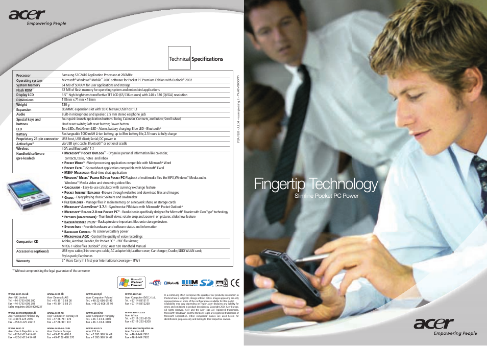 Acer n30 User Manual | 2 pages