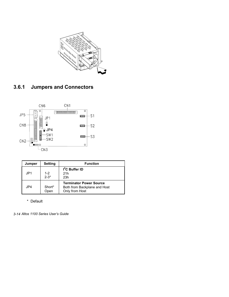 1 jumpers and connectors -14, 1jumpers and connectors | Acer Altos 1100 Series User Manual | Page 108 / 114