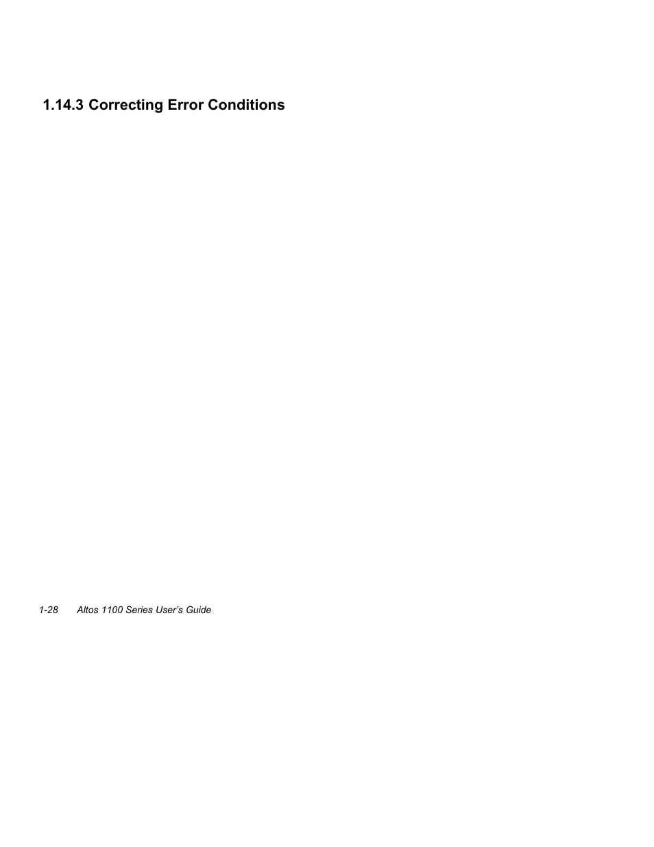 3 correcting error conditions -27, 3 correcting error conditions | Acer Altos 1100 Series User Manual | Page 42 / 114