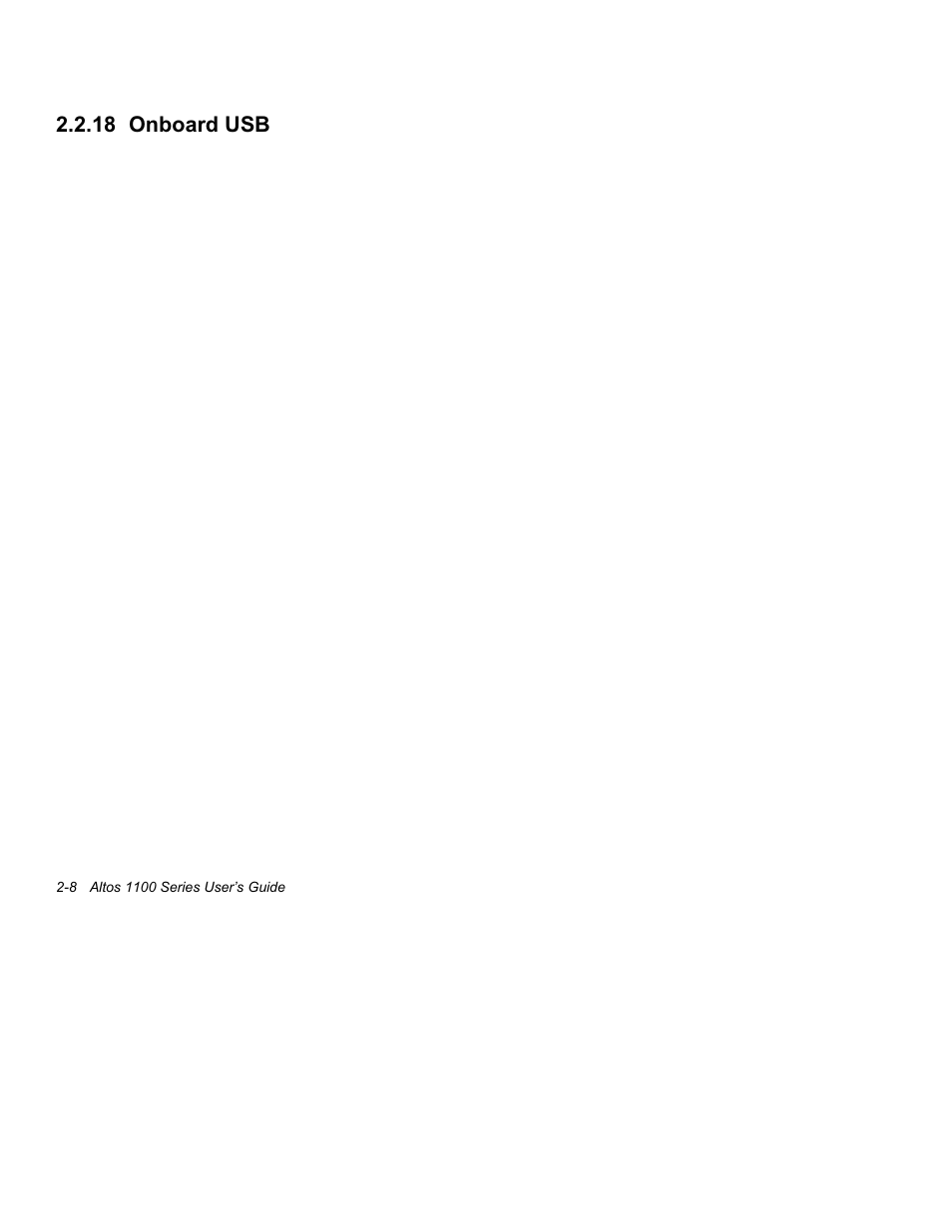 18 onboard usb -7, 18 onboard usb | Acer Altos 1100 Series User Manual | Page 50 / 114