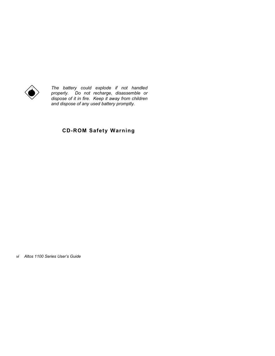 Acer Altos 1100 Series User Manual | Page 6 / 114