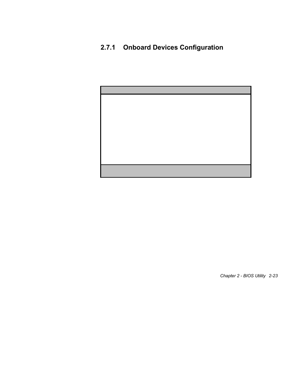 1 onboard devices configuration -22, 1onboard devices configuration | Acer Altos 1100 Series User Manual | Page 65 / 114