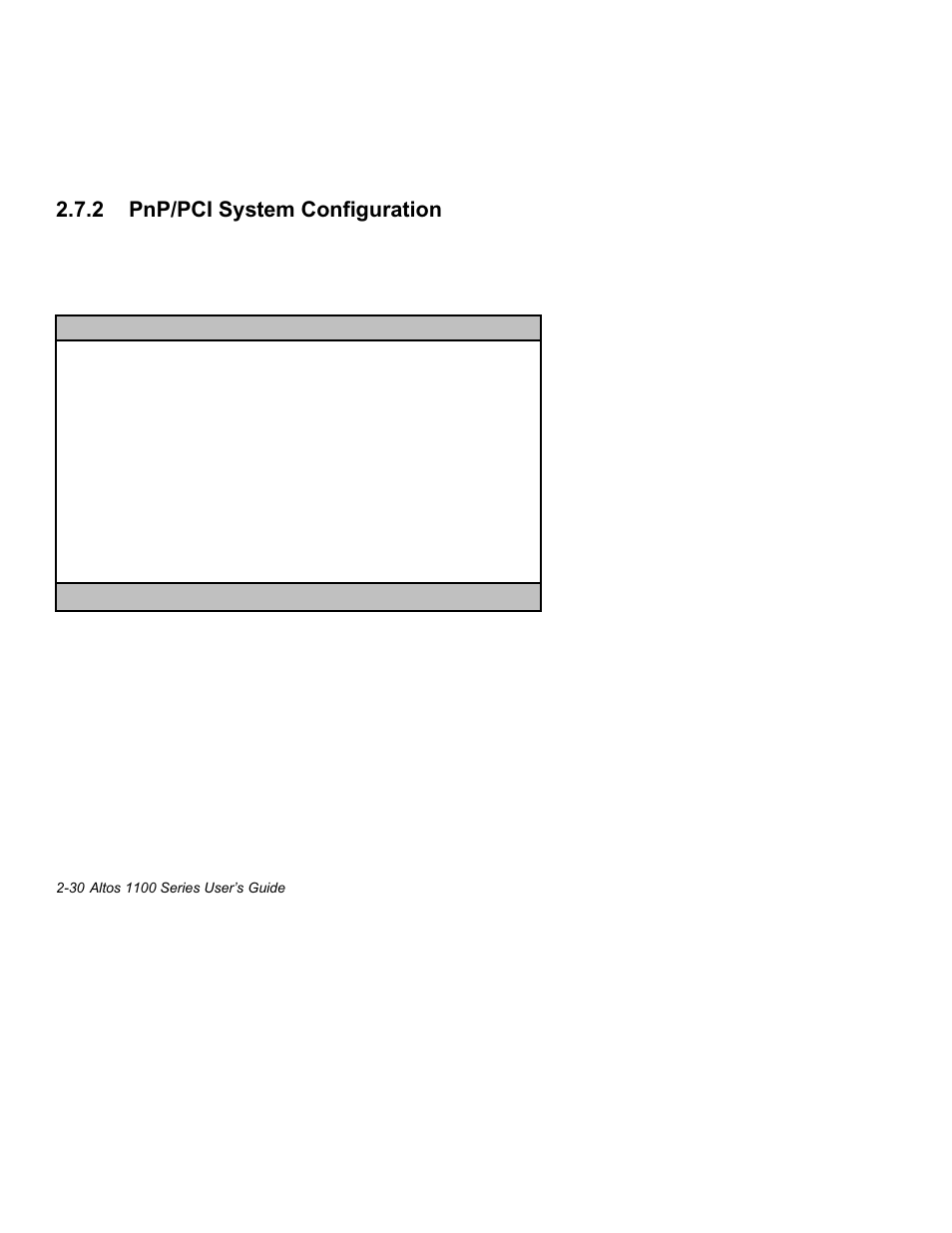 2 pnp/pci system configuration -29, 2 pnp/pci system configuration | Acer Altos 1100 Series User Manual | Page 72 / 114