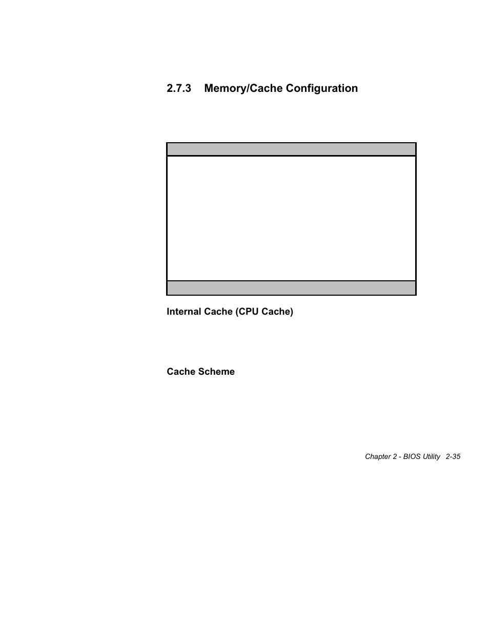 3 memory/cache, Configuration -33, Internal cache (cpu cache) | Cache scheme | Acer Altos 1100 Series User Manual | Page 77 / 114