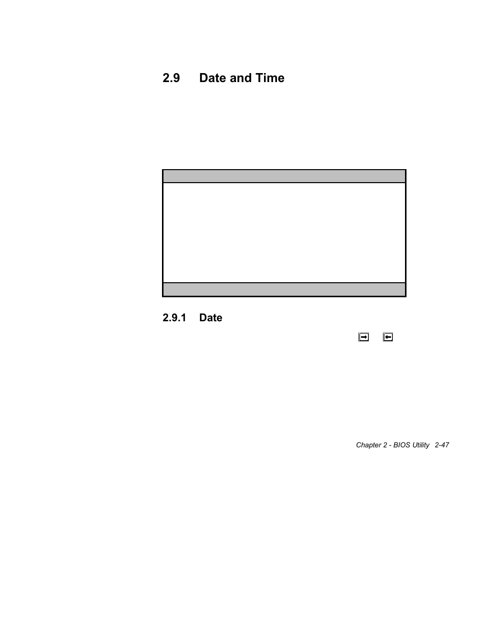 9 date and time -44, 1 date -44, 9 date and time | 1date | Acer Altos 1100 Series User Manual | Page 89 / 114