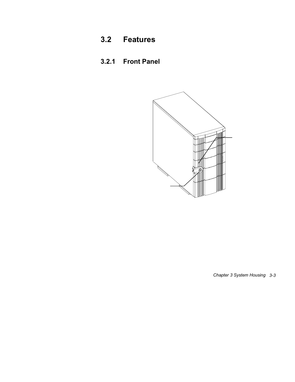 2 features -3, 1 front panel -3, 2 features | Acer Altos 1100 Series User Manual | Page 97 / 114