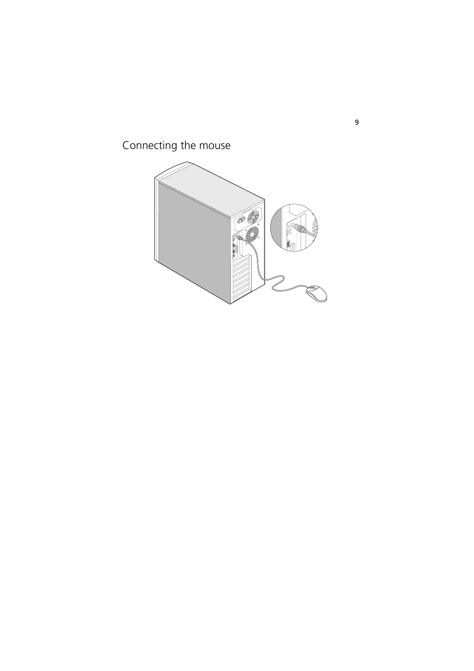 Connecting the mouse | Acer Altos G300 User Manual | Page 21 / 108