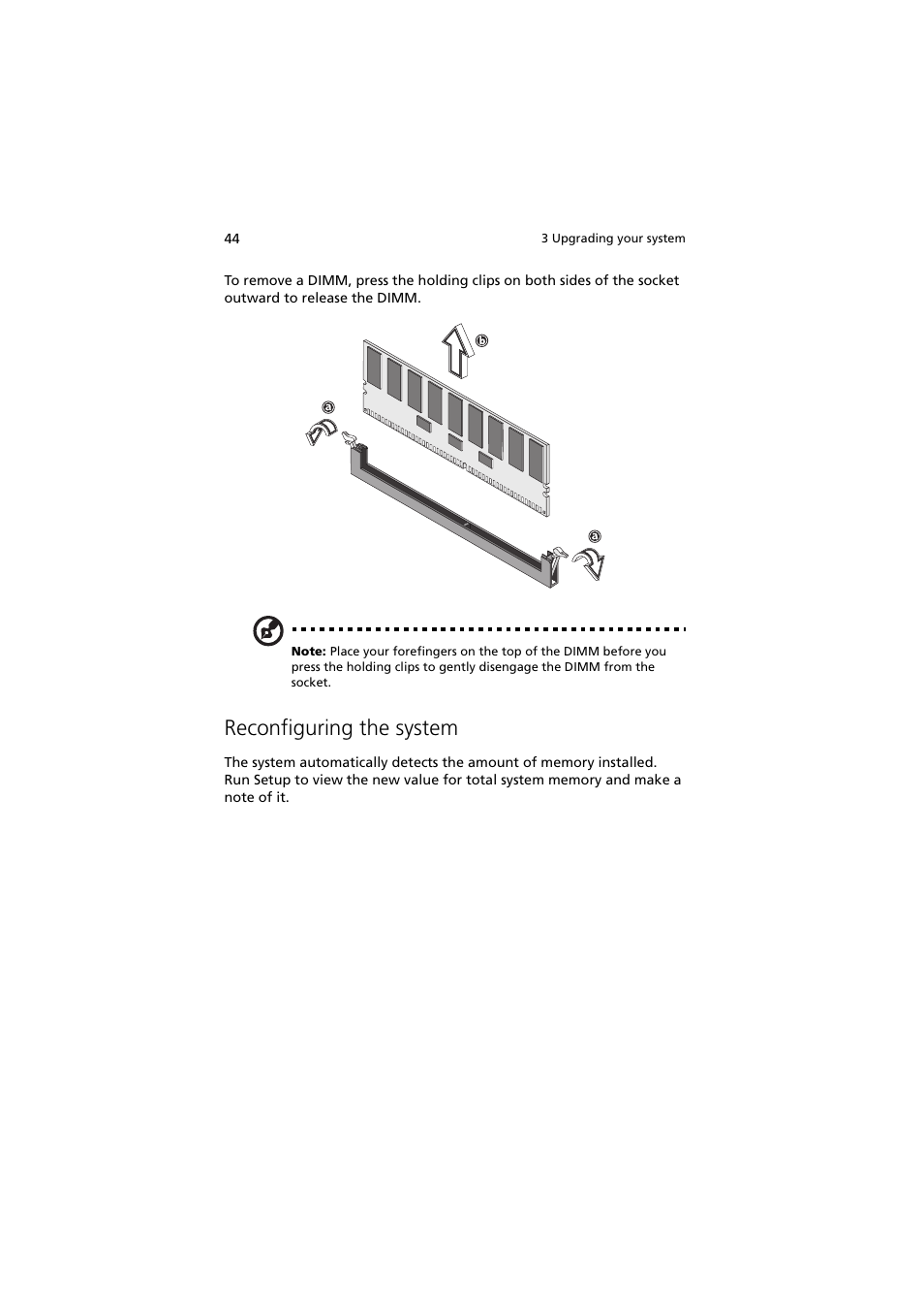 Reconfiguring the system | Acer Altos G300 User Manual | Page 56 / 108