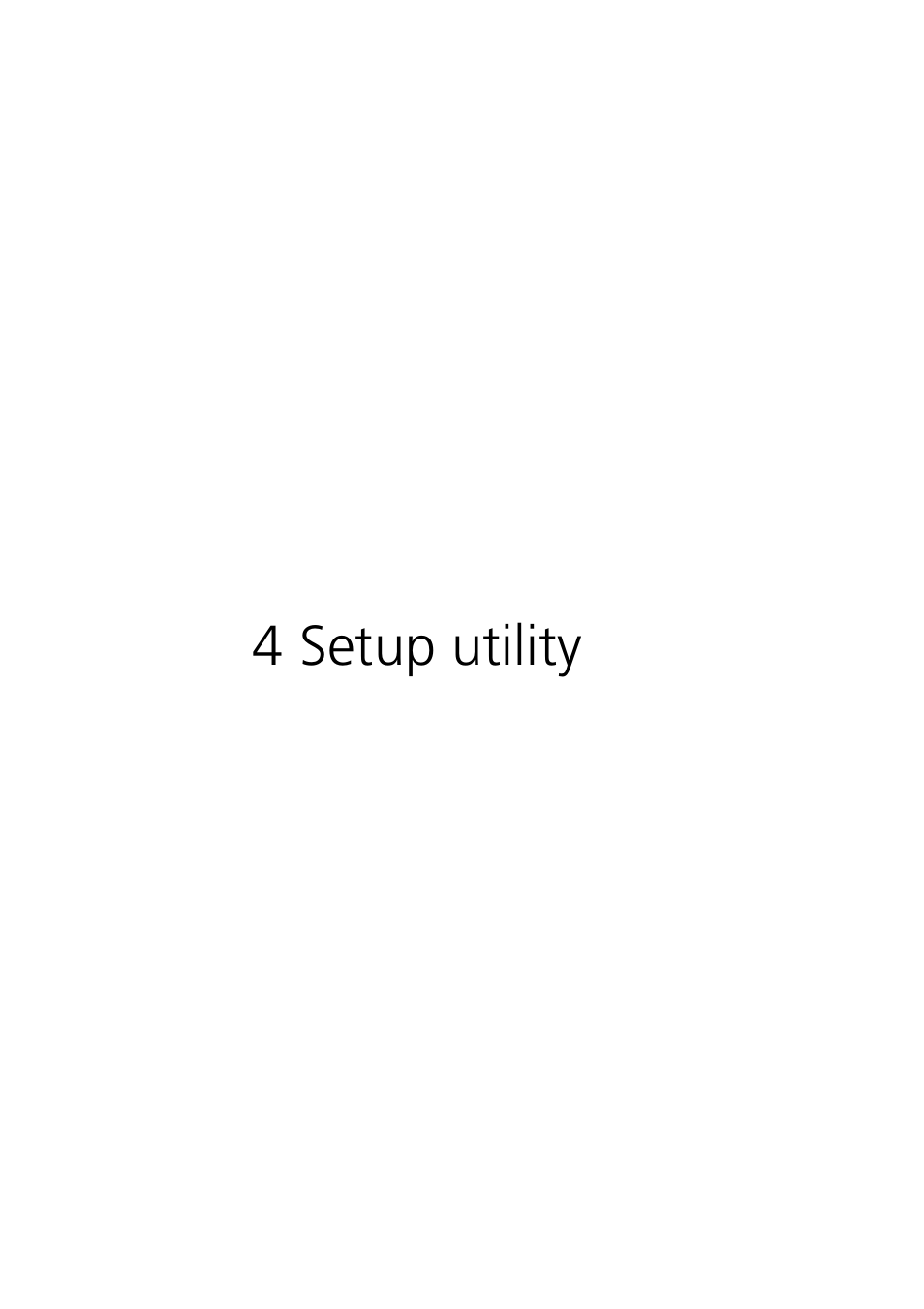 4 setup utility | Acer Altos G300 User Manual | Page 59 / 108