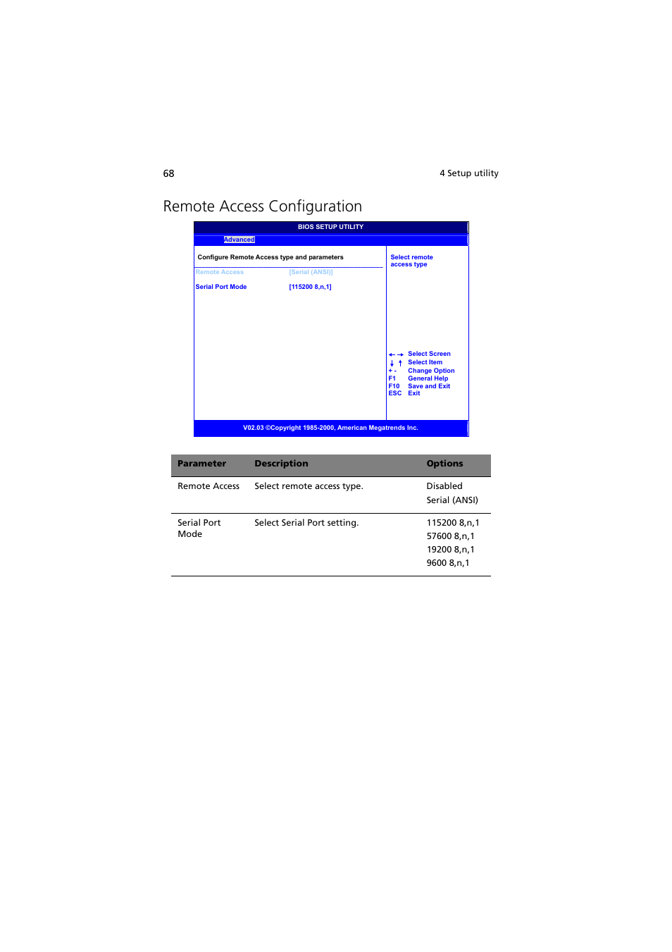 Remote access configuration | Acer Altos G300 User Manual | Page 80 / 108