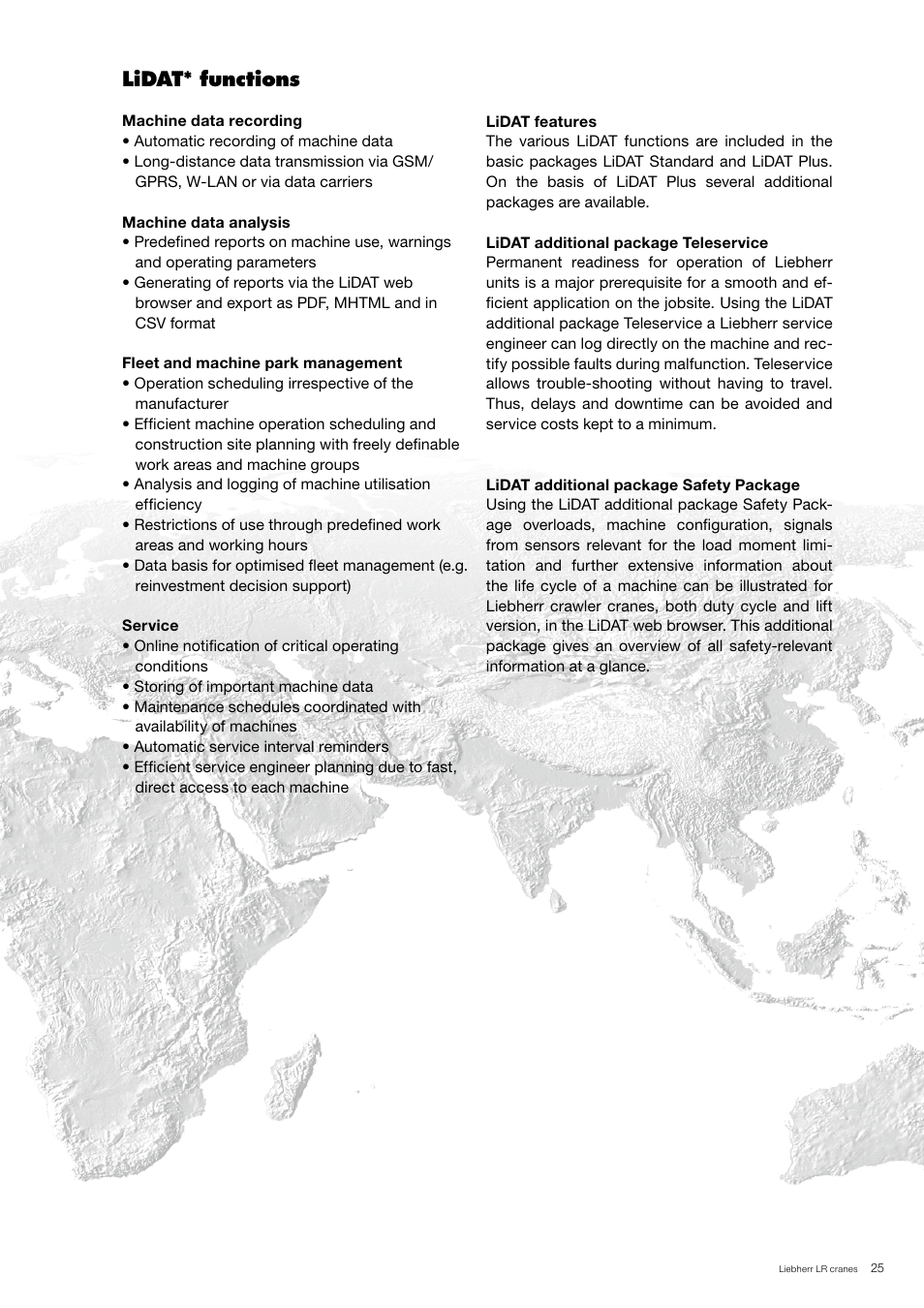 Lidat* functions | Liebherr LR 1130 User Manual | Page 25 / 28