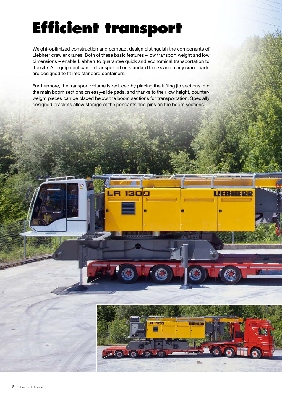 Efficient transport | Liebherr LR 1130 User Manual | Page 6 / 28