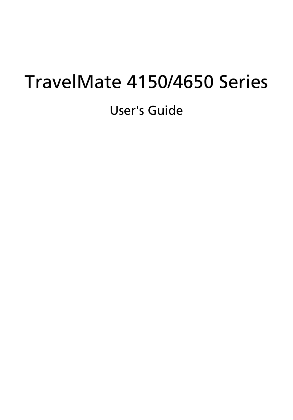 Acer 4150 Series User Manual | 70 pages