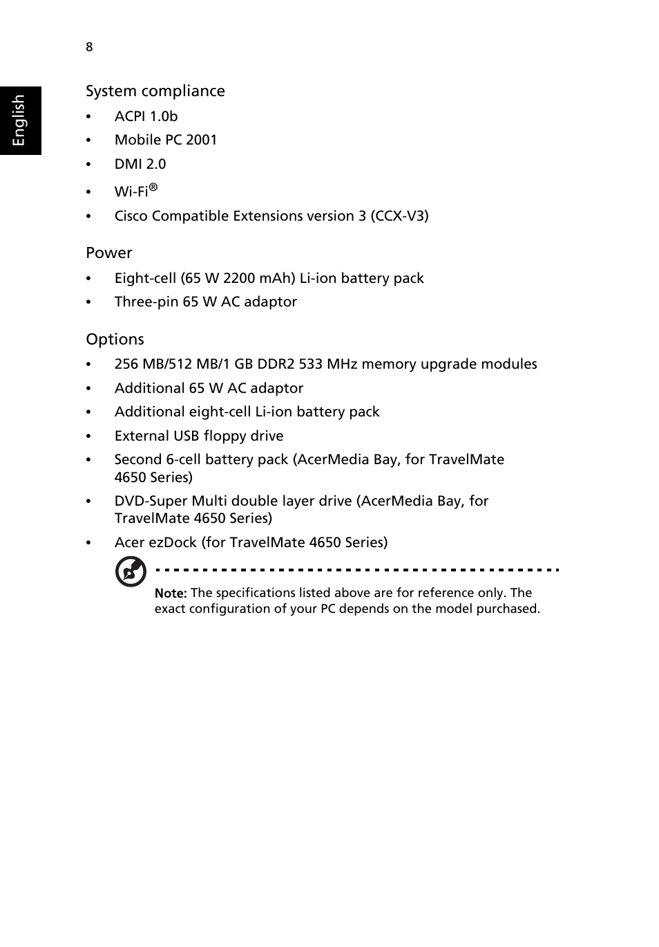 Acer 4150 Series User Manual | Page 16 / 70