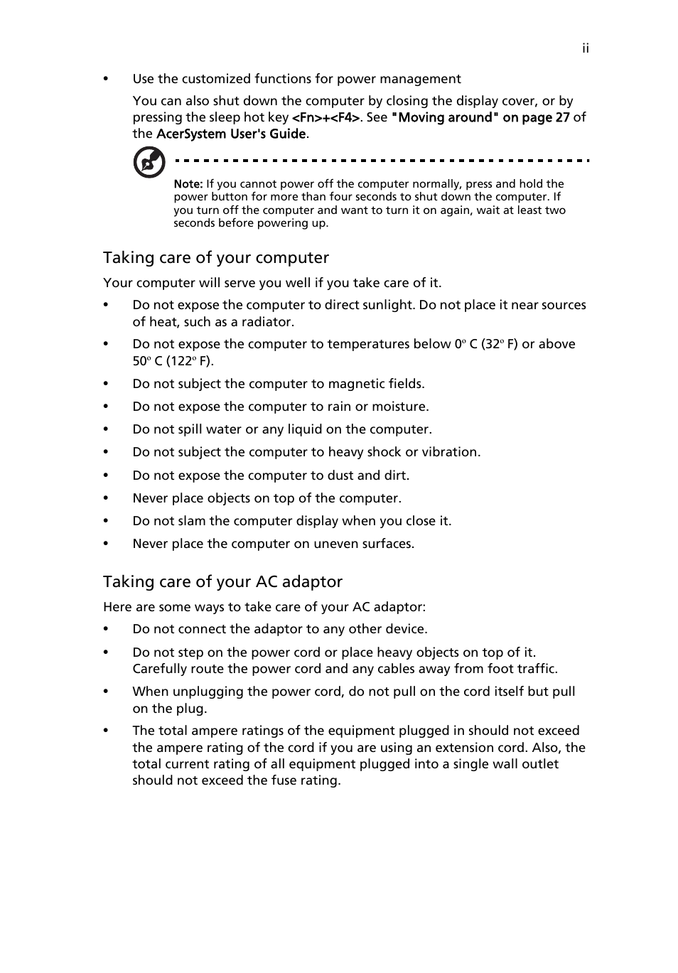 Acer 4150 Series User Manual | Page 4 / 70