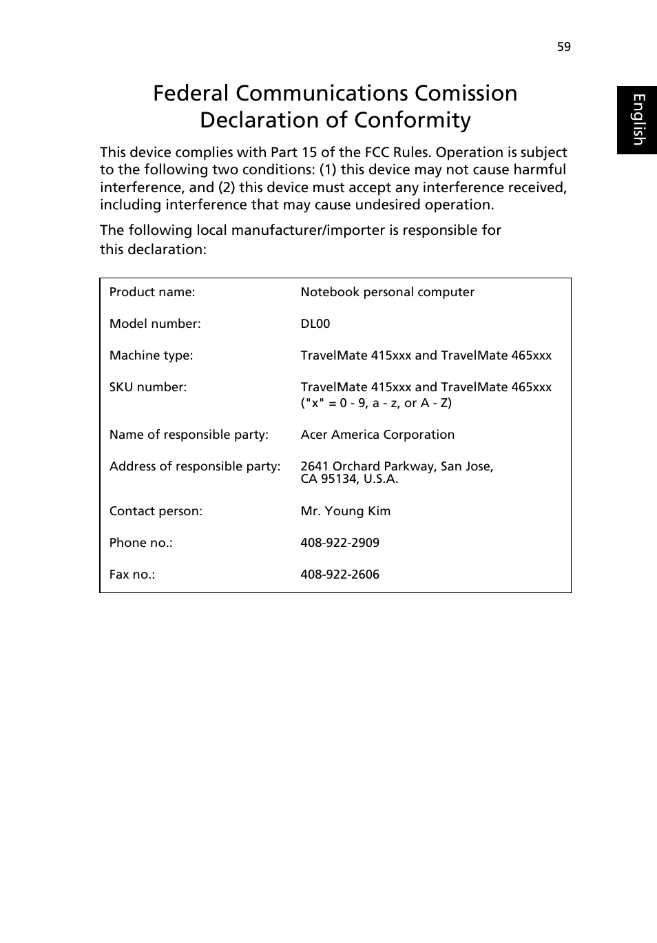 Acer 4150 Series User Manual | Page 67 / 70