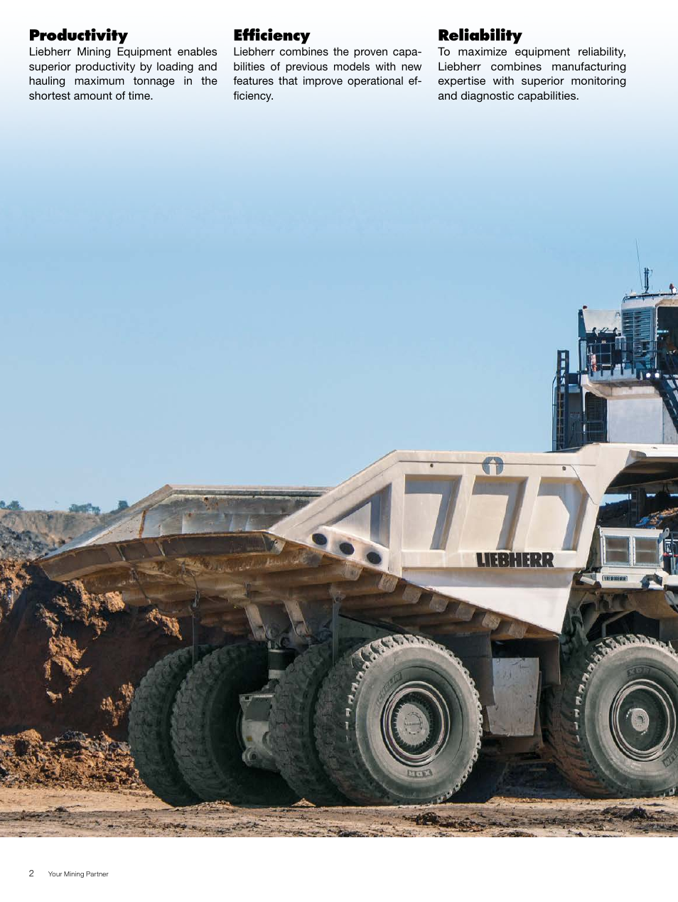 Reliability, Efficiency, Productivity | Liebherr R 996 B User Manual | Page 2 / 28
