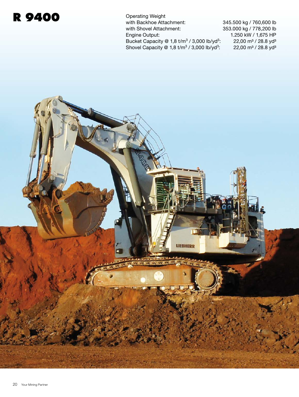 R 9400 | Liebherr R 996 B User Manual | Page 20 / 28