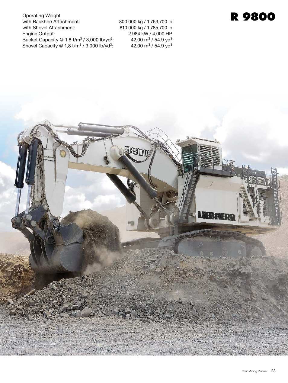 R 9800 | Liebherr R 996 B User Manual | Page 23 / 28