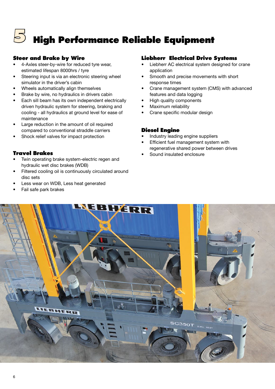 High performance reliable equipment | Liebherr Straddle carriers User Manual | Page 6 / 8