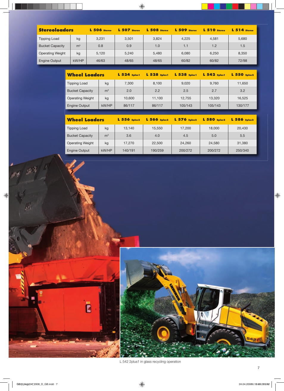 Stereoloaders, Wheel loaders | Liebherr EP 954 C Stationary Material Handler User Manual | Page 7 / 12