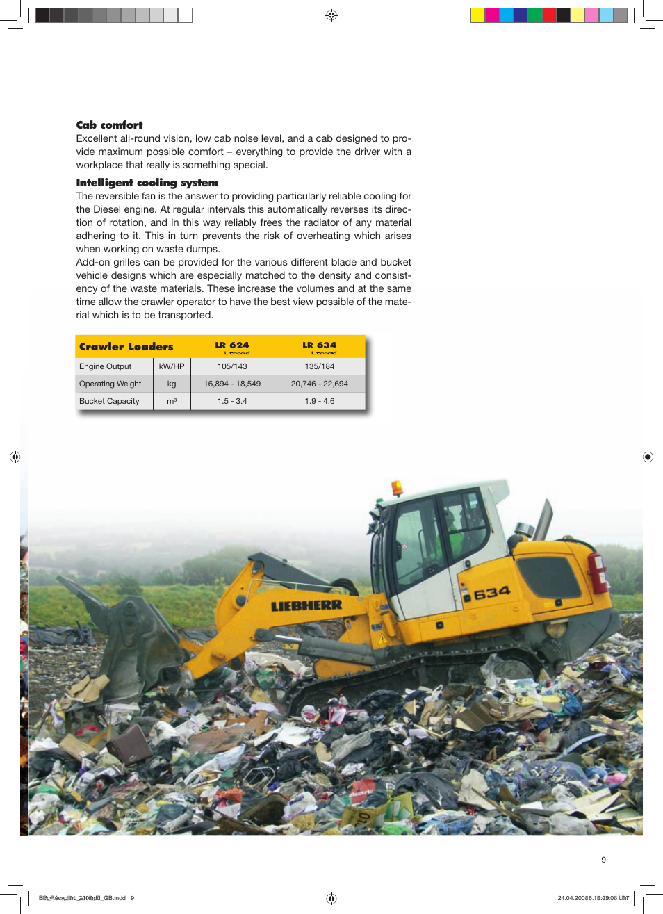 Crawler loaders | Liebherr EP 954 C Stationary Material Handler User Manual | Page 9 / 12