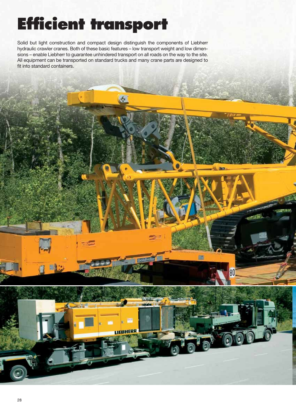 Hydro_montage_engl 28.pdf, Efficient transport | Liebherr HS 825 HD Litronic User Manual | Page 28 / 40