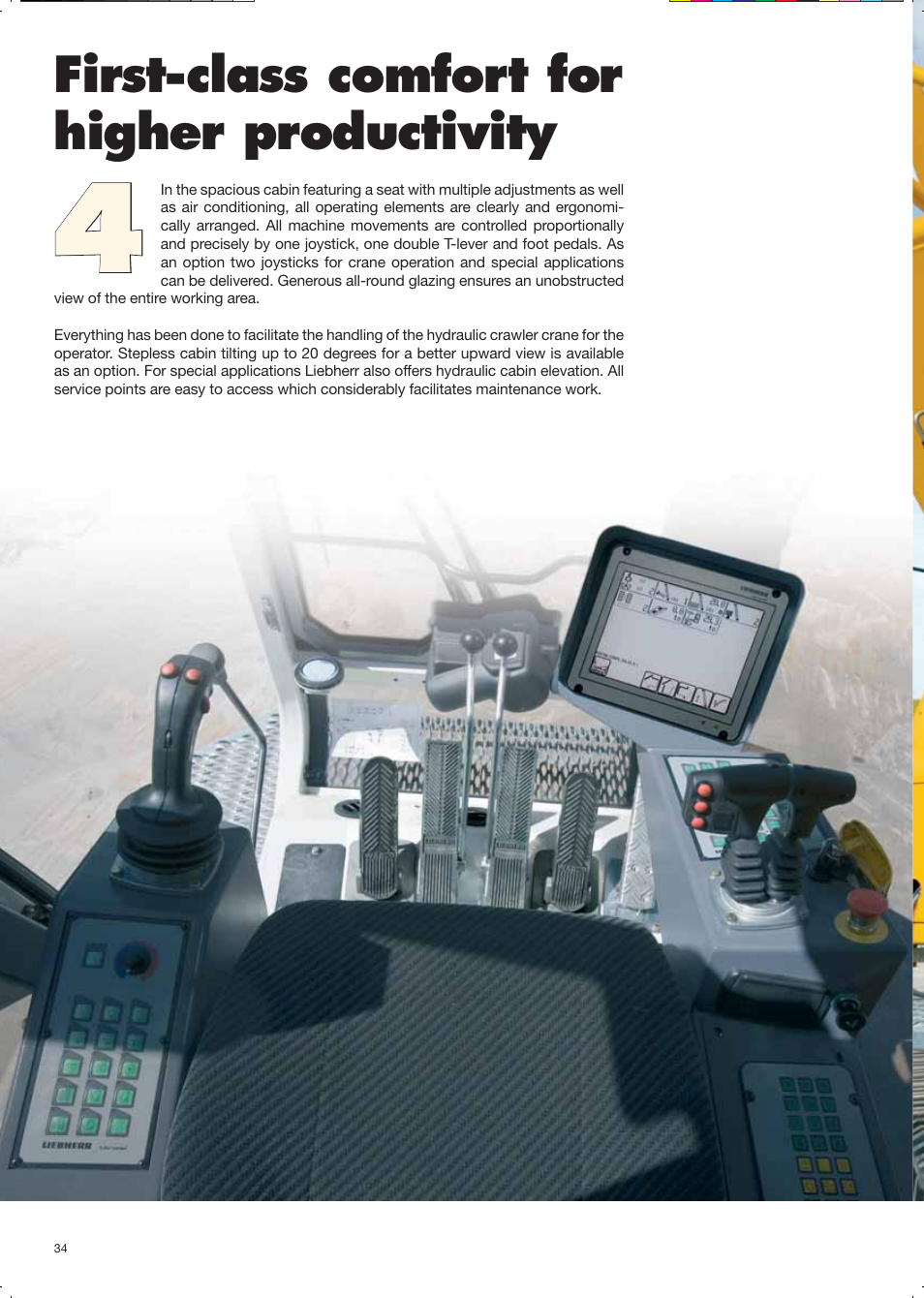 Hydro_montage_engl 34.pdf, First-class comfort for higher productivity | Liebherr HS 825 HD Litronic User Manual | Page 34 / 40