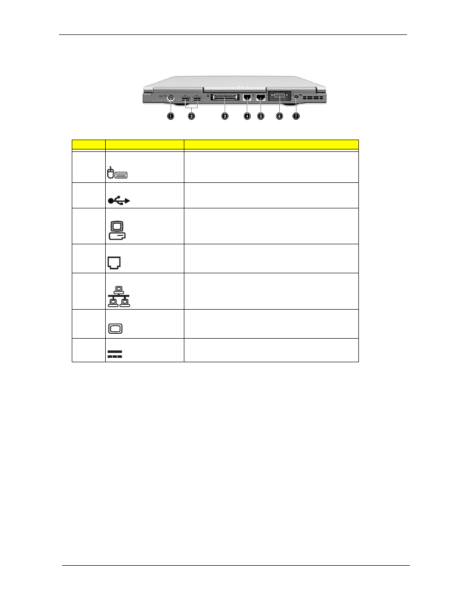 Rear view | Acer 350 User Manual | Page 14 / 128