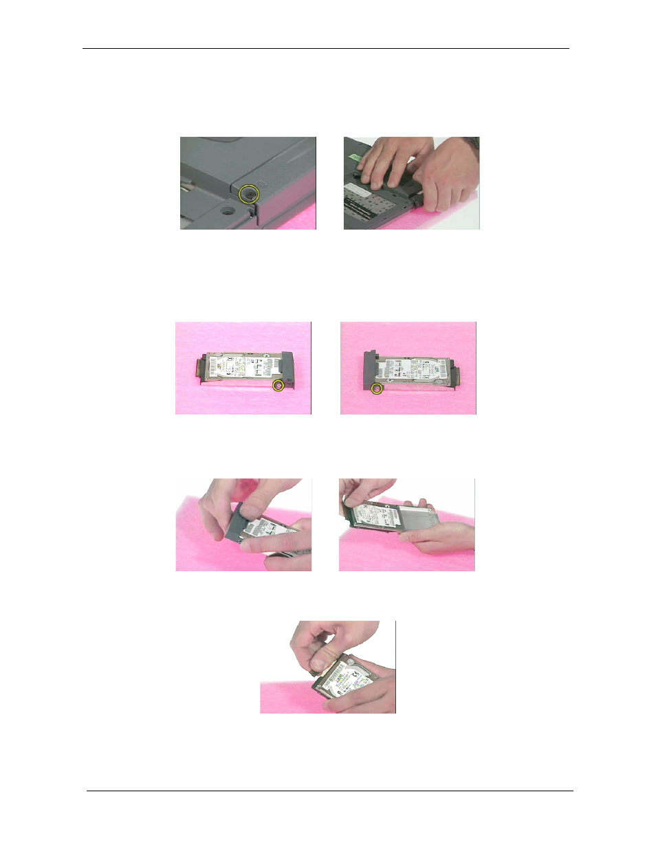 Removing the hard disk drive module, Disassembling the hard disk drive module | Acer 350 User Manual | Page 54 / 128