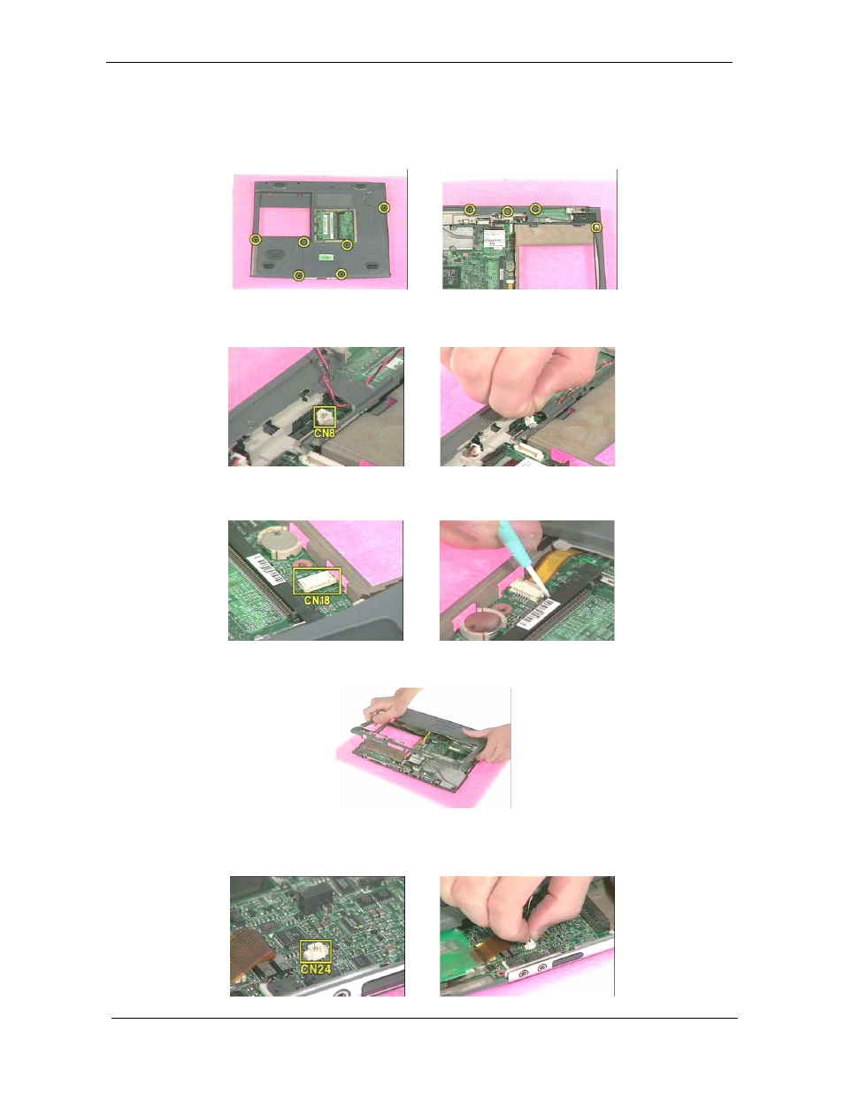 Removing the upper case | Acer 350 User Manual | Page 64 / 128