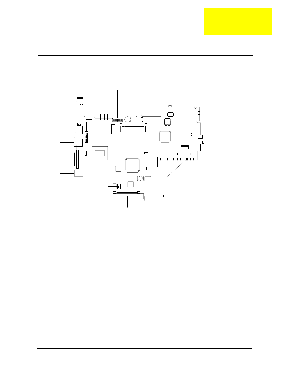 Ch.5 jumper and connector information, Top view, Chapter 5 | Jumper and connector information | Acer 350 User Manual | Page 89 / 128