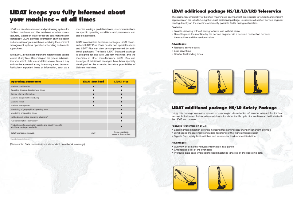 Gb_zusatz_s2, Lidat additional package hs/lr/lb/lrb teleservice, Lidat additional package hs/lr safety package | Liebherr HS 845 HD Litronic User Manual | Page 2 / 4