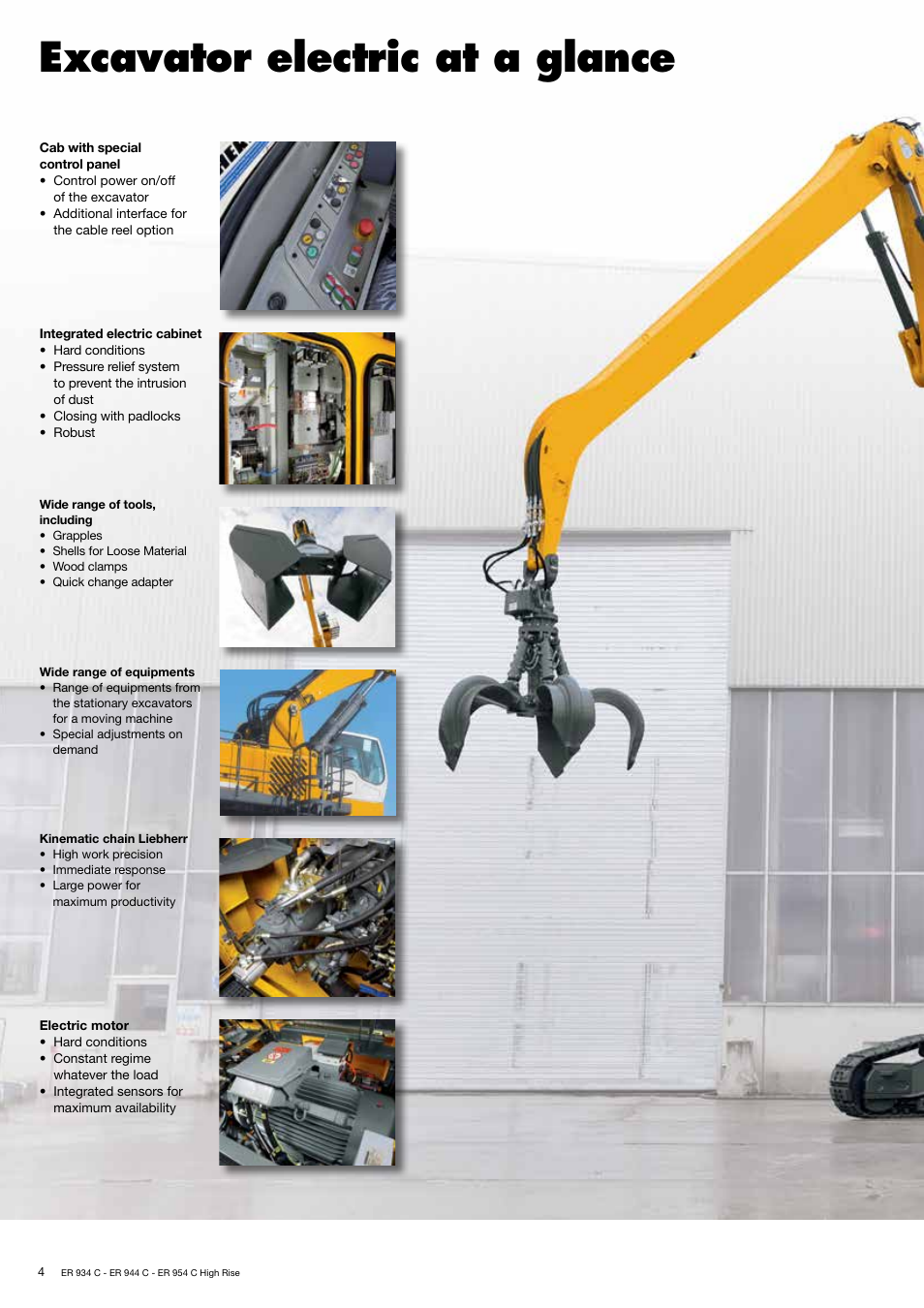 Excavator electric at a glance | Liebherr ER 944 C High Rise User Manual | Page 4 / 40