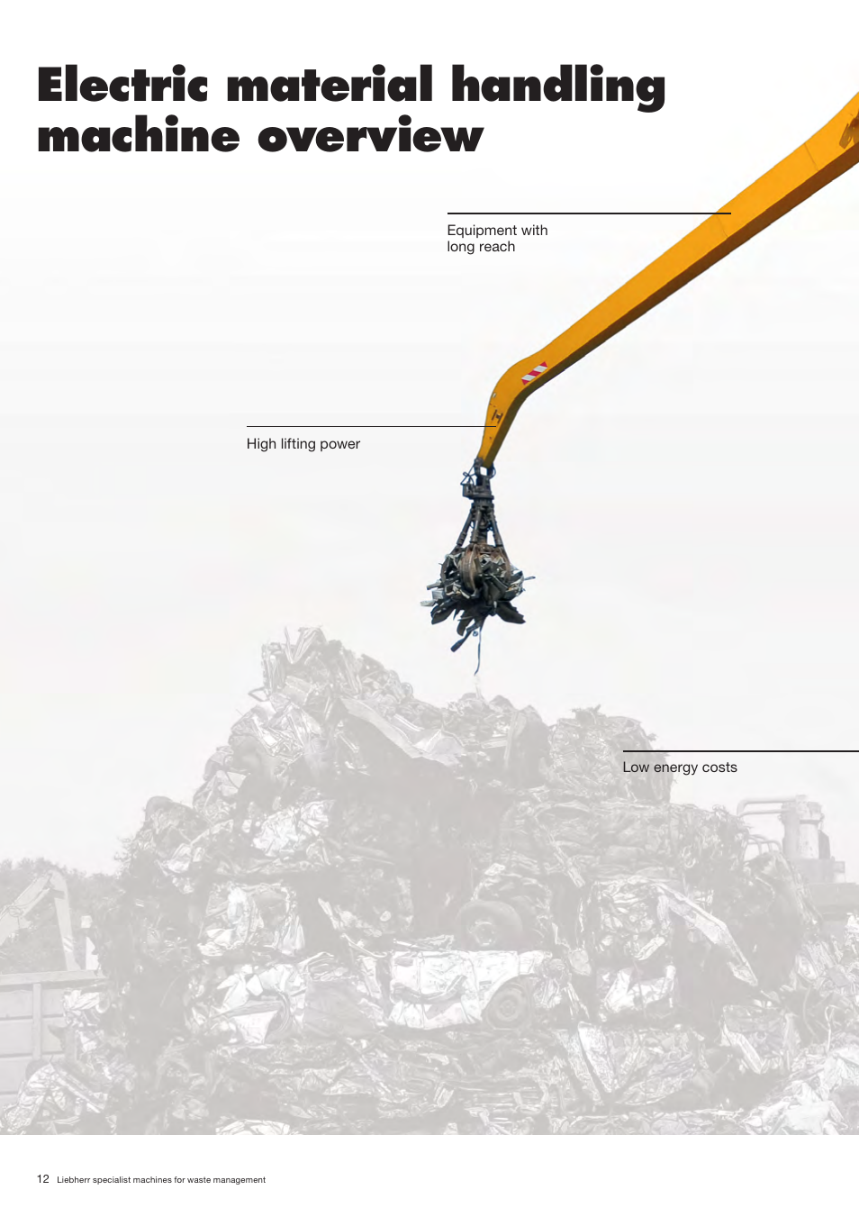 Electric material handling machine overview | Liebherr A 944 C HD Litronic Material Handler User Manual | Page 12 / 32